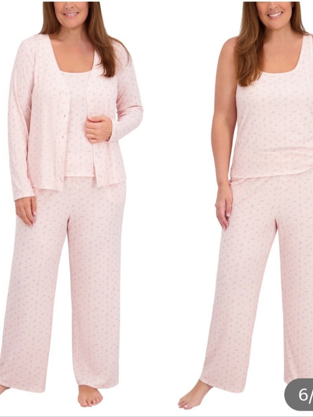 Live 2 Loung  3-Piece Sleep Set Tank, Cardigan & Pants